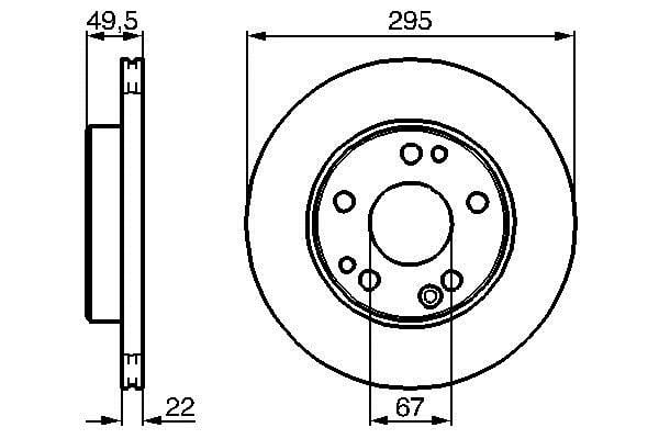 Bosch 0 986 478 525 Front brake disc ventilated 0986478525: Buy near me in Poland at 2407.PL - Good price!