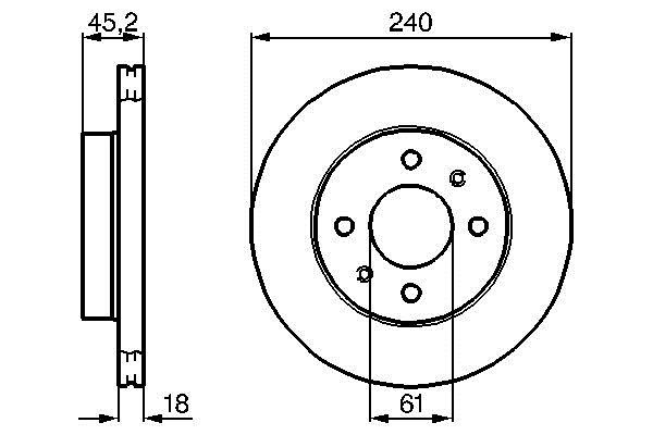 Bosch 0 986 478 533 Тормозной диск передний вентилируемый 0986478533: Отличная цена - Купить в Польше на 2407.PL!