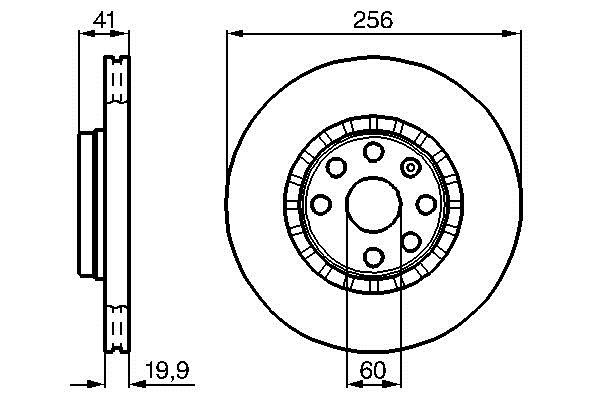 Bosch 0 986 478 535 Front brake disc ventilated 0986478535: Buy near me in Poland at 2407.PL - Good price!