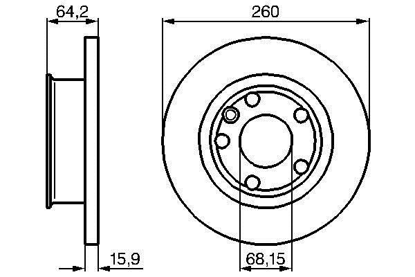 Bosch 0 986 478 547 Тормозной диск передний невентилируемый 0986478547: Отличная цена - Купить в Польше на 2407.PL!