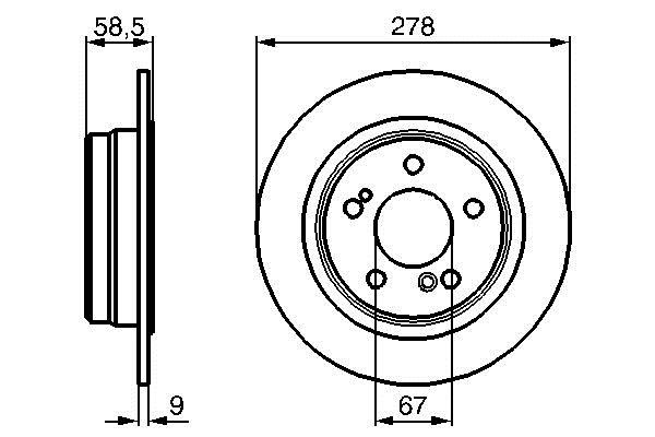Bosch 0 986 478 565 Тормозной диск задний невентилируемый 0986478565: Отличная цена - Купить в Польше на 2407.PL!