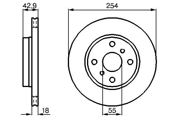 Bosch 0 986 478 585 Тормозной диск передний вентилируемый 0986478585: Отличная цена - Купить в Польше на 2407.PL!