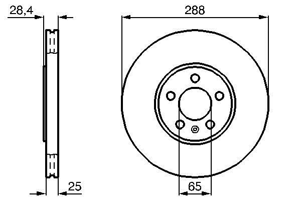 Bosch 0 986 478 619 Front brake disc ventilated 0986478619: Buy near me in Poland at 2407.PL - Good price!