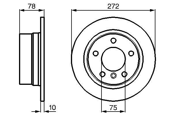 Bosch 0 986 478 641 Тормозной диск задний невентилируемый 0986478641: Отличная цена - Купить в Польше на 2407.PL!