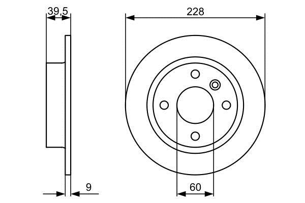 Bosch 0 986 478 644 Rear brake disc, non-ventilated 0986478644: Buy near me in Poland at 2407.PL - Good price!