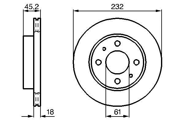 Bosch 0 986 478 650 Тормозной диск передний вентилируемый 0986478650: Отличная цена - Купить в Польше на 2407.PL!