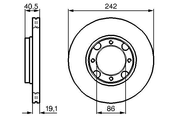 Bosch 0 986 478 674 Тормозной диск передний вентилируемый 0986478674: Отличная цена - Купить в Польше на 2407.PL!