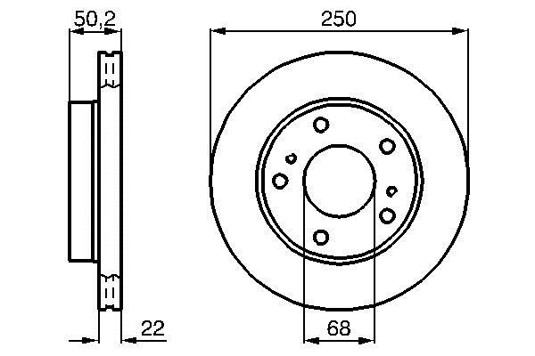 Bosch 0 986 478 685 Тормозной диск передний вентилируемый 0986478685: Отличная цена - Купить в Польше на 2407.PL!
