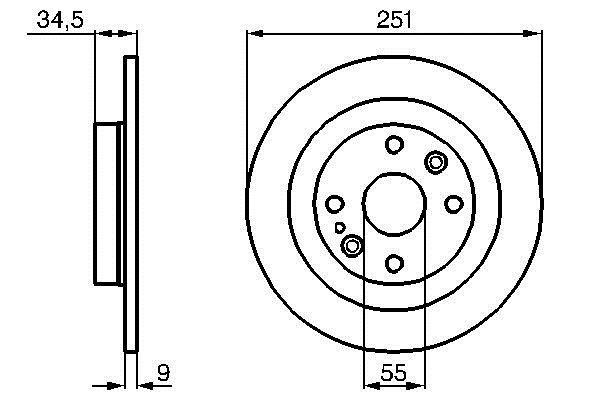 Bosch 0 986 478 701 Tarcza hamulcowa tylna, niewentylowana 0986478701: Dobra cena w Polsce na 2407.PL - Kup Teraz!