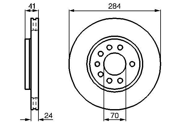 Bosch 0 986 478 717 Front brake disc ventilated 0986478717: Buy near me in Poland at 2407.PL - Good price!