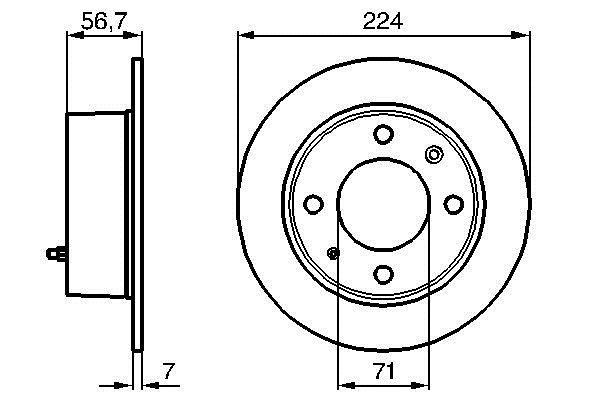 Bosch 0 986 478 749 Тормозной диск задний невентилируемый 0986478749: Отличная цена - Купить в Польше на 2407.PL!