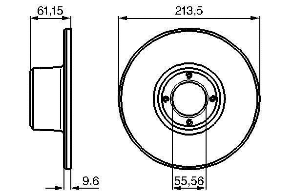 Bosch 0 986 478 811 Тормозной диск передний невентилируемый 0986478811: Купить в Польше - Отличная цена на 2407.PL!