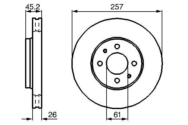 Bosch 0 986 478 835 Тормозной диск передний вентилируемый 0986478835: Отличная цена - Купить в Польше на 2407.PL!