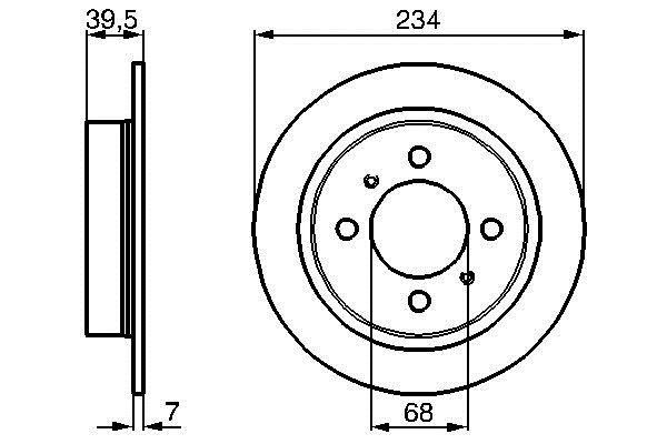 Bosch 0 986 478 865 Rear brake disc, non-ventilated 0986478865: Buy near me in Poland at 2407.PL - Good price!