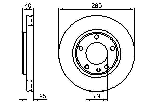 Bosch 0 986 478 890 Диск гальмівний передній вентильований 0986478890: Приваблива ціна - Купити у Польщі на 2407.PL!