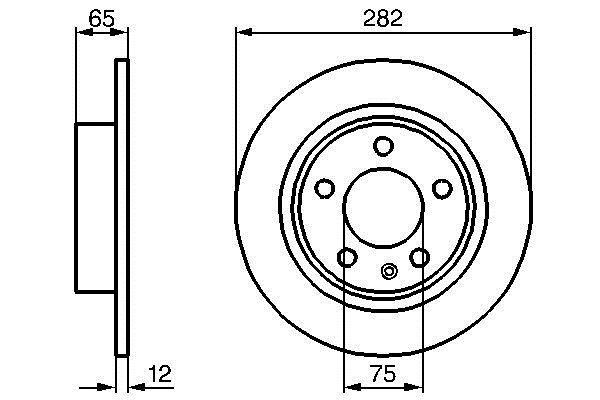 Bosch 0 986 478 891 Тормозной диск задний невентилируемый 0986478891: Отличная цена - Купить в Польше на 2407.PL!