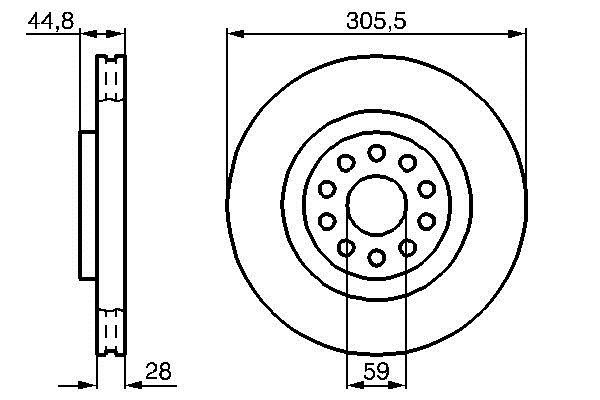 Bosch 0 986 478 963 Тормозной диск передний вентилируемый 0986478963: Отличная цена - Купить в Польше на 2407.PL!