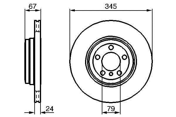 Bosch 0 986 479 005 Тормозной диск задний вентилируемый 0986479005: Отличная цена - Купить в Польше на 2407.PL!