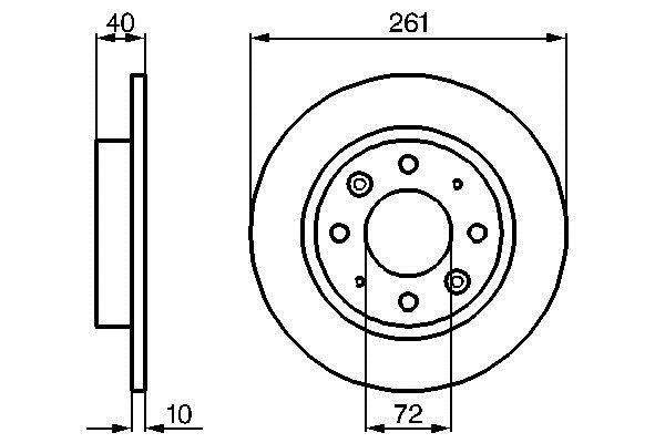 Bosch 0 986 479 018 Rear brake disc, non-ventilated 0986479018: Buy near me in Poland at 2407.PL - Good price!