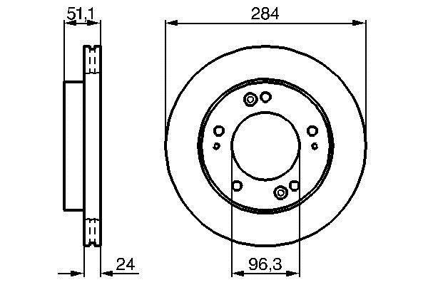 Bosch 0 986 479 020 Тормозной диск передний вентилируемый 0986479020: Отличная цена - Купить в Польше на 2407.PL!