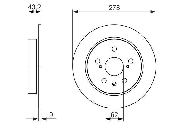 Bosch 0 986 479 047 Тормозной диск задний невентилируемый 0986479047: Купить в Польше - Отличная цена на 2407.PL!