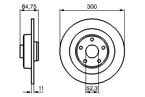 Bosch 0 986 479 083 Rear brake disc, non-ventilated 0986479083: Buy near me in Poland at 2407.PL - Good price!