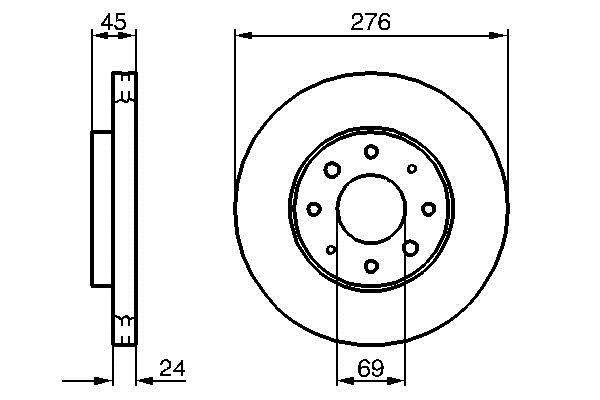 Bosch 0 986 479 140 Тормозной диск передний вентилируемый 0986479140: Отличная цена - Купить в Польше на 2407.PL!