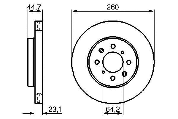 Bosch 0 986 479 226 Тормозной диск передний вентилируемый 0986479226: Отличная цена - Купить в Польше на 2407.PL!