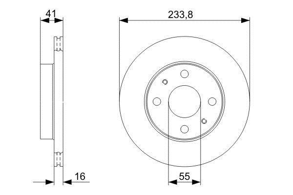 Bosch 0 986 479 352 Front brake disc ventilated 0986479352: Buy near me in Poland at 2407.PL - Good price!