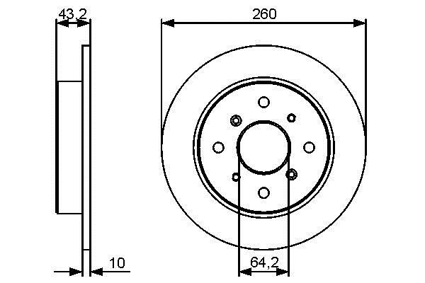 Bosch 0 986 479 447 Тормозной диск задний невентилируемый 0986479447: Отличная цена - Купить в Польше на 2407.PL!