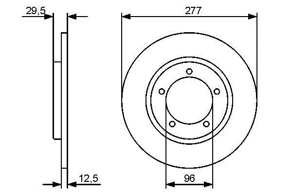 Bosch 0 986 479 487 Тормозной диск передний невентилируемый 0986479487: Отличная цена - Купить в Польше на 2407.PL!