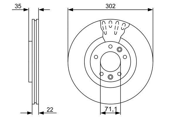 Bosch 0 986 479 500 Тормозной диск задний вентилируемый 0986479500: Отличная цена - Купить в Польше на 2407.PL!