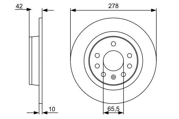 Bosch 0 986 479 515 Тормозной диск задний невентилируемый 0986479515: Отличная цена - Купить в Польше на 2407.PL!
