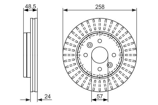 Bosch 0 986 479 676 Wentylowana przednia tarcza hamulcowa 0986479676: Atrakcyjna cena w Polsce na 2407.PL - Zamów teraz!