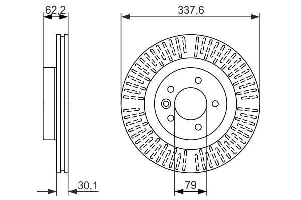 Bosch 0 986 479 705 Тормозной диск передний вентилируемый 0986479705: Купить в Польше - Отличная цена на 2407.PL!
