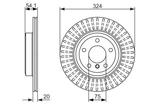 Bosch 0 986 479 731 Тормозной диск задний вентилируемый 0986479731: Купить в Польше - Отличная цена на 2407.PL!