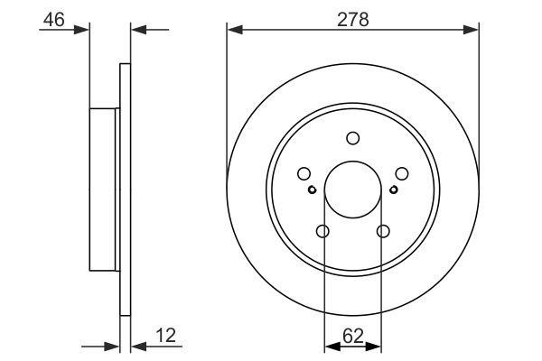 Bosch 0 986 479 752 Bremsscheibe hinten, unbelüftet 0986479752: Kaufen Sie zu einem guten Preis in Polen bei 2407.PL!