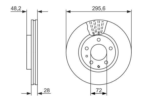 Bosch 0 986 479 758 Тормозной диск передний вентилируемый 0986479758: Отличная цена - Купить в Польше на 2407.PL!