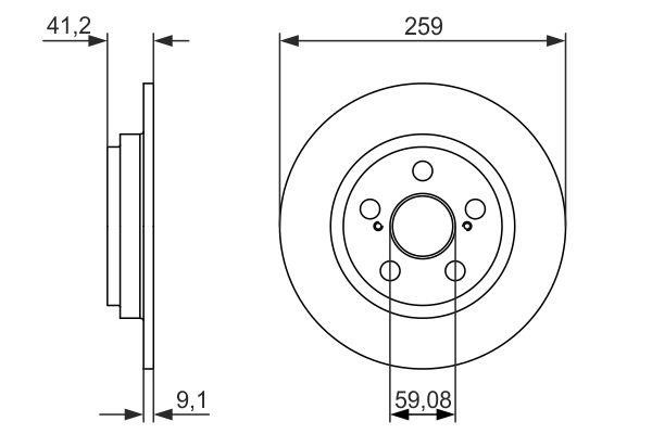 Bosch 0 986 479 766 Тормозной диск задний невентилируемый 0986479766: Отличная цена - Купить в Польше на 2407.PL!