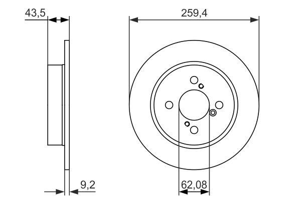 Bosch 0 986 479 792 Rear brake disc, non-ventilated 0986479792: Buy near me in Poland at 2407.PL - Good price!