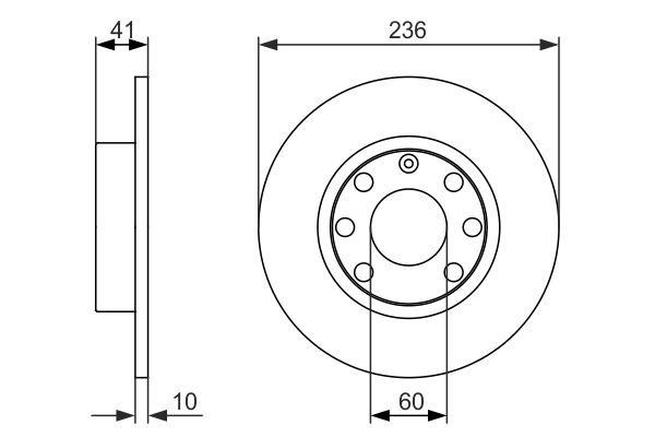 Bosch 0 986 479 829 Тормозной диск передний невентилируемый 0986479829: Отличная цена - Купить в Польше на 2407.PL!
