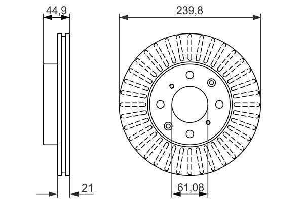 Bosch 0 986 479 832 Тормозной диск передний вентилируемый 0986479832: Отличная цена - Купить в Польше на 2407.PL!