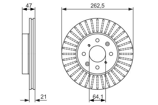 Bosch 0 986 479 896 Innenbelüftete Bremsscheibe vorne 0986479896: Kaufen Sie zu einem guten Preis in Polen bei 2407.PL!