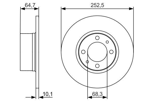 Bosch 0 986 479 988 Тормозной диск передний невентилируемый 0986479988: Отличная цена - Купить в Польше на 2407.PL!