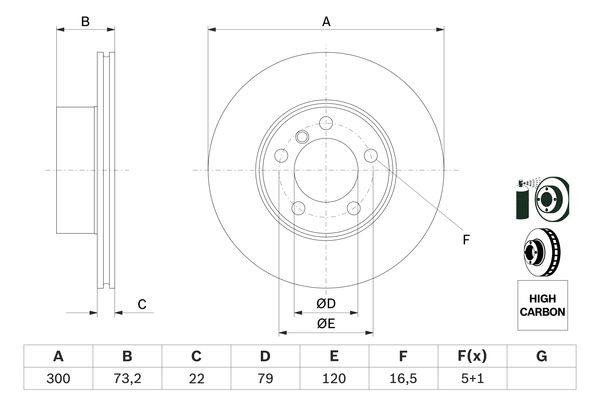 Bosch 0 986 479 A18 Тормозной диск передний вентилируемый 0986479A18: Отличная цена - Купить в Польше на 2407.PL!