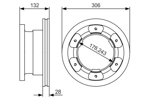 Bosch 0 986 479 A35 Тормозной диск задний вентилируемый 0986479A35: Отличная цена - Купить в Польше на 2407.PL!