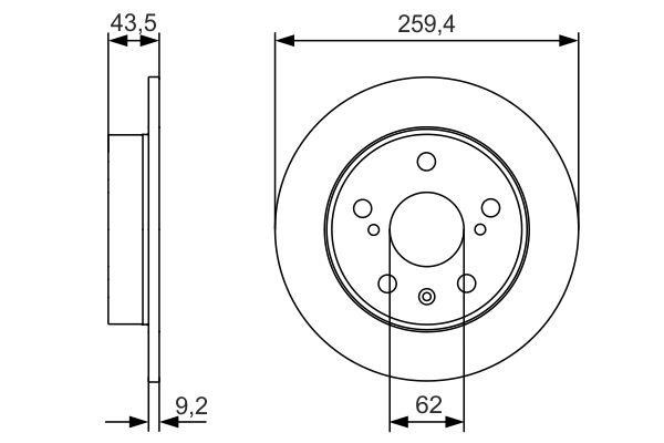 Bosch 0 986 479 C44 Тормозной диск передний невентилируемый 0986479C44: Отличная цена - Купить в Польше на 2407.PL!