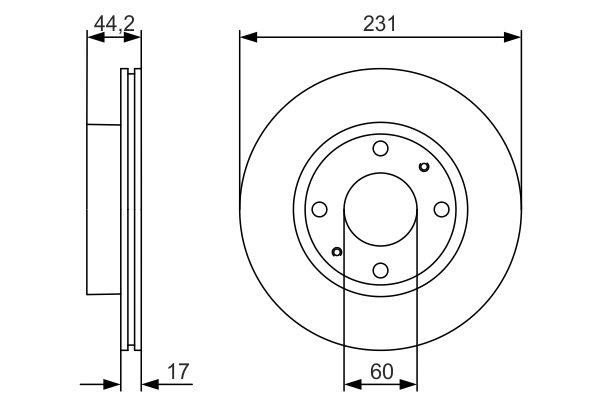 Bosch 0 986 479 R23 Wentylowana przednia tarcza hamulcowa 0986479R23: Dobra cena w Polsce na 2407.PL - Kup Teraz!