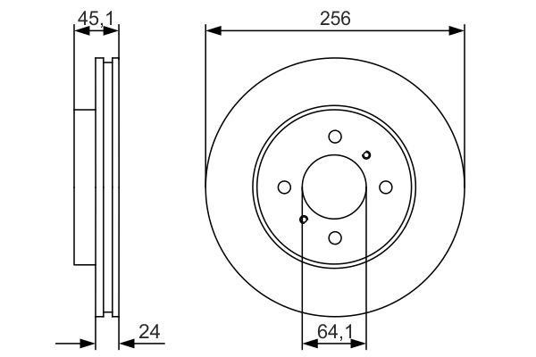 Bosch 0 986 479 R51 Тормозной диск передний вентилируемый 0986479R51: Купить в Польше - Отличная цена на 2407.PL!