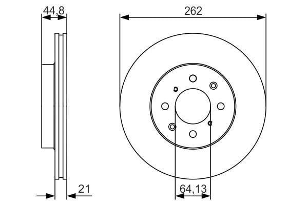 Bosch 0 986 479 R80 Тормозной диск передний вентилируемый 0986479R80: Отличная цена - Купить в Польше на 2407.PL!